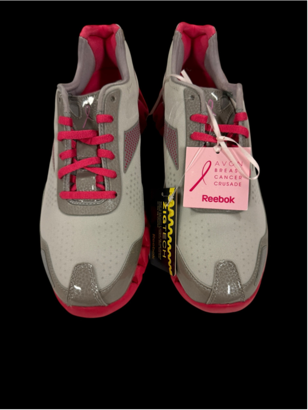 Women's Reebok ZigTech Athletic Shoes Size 9 Grey and Pink